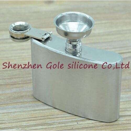 Wholesale 200pcs/lot Mini Portable 4oz Stainless Steel Hip Flask Liquor Whisky Alcohol Cap + Funnel Drinkware Hot Sale Gift