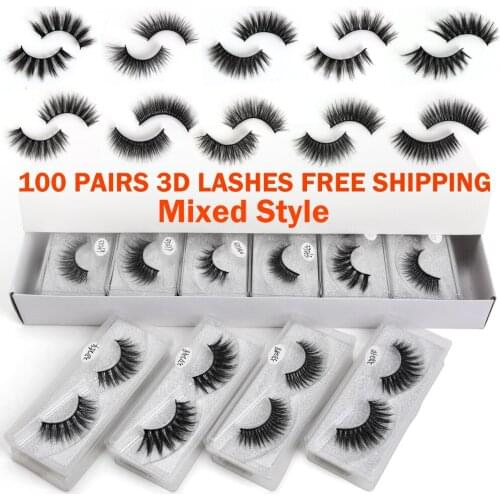 Wholesale Eyelashes 10/20/30/40/50/100pcs 3d Mink Lashes Natural Mink Eyelashes Wholesale False Eyelashes Makeup False Lashes