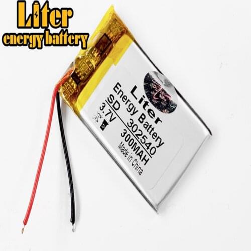 302540 3.7V 300mAh Rechargeable Li-Polymer Li-ion Battery For MP3 MP4 DVR GPS toys Speaker Driving recorder Texet T-279 302439