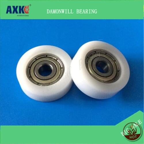 Plastic coated rubberized pulley 5*22*7mm PU 625ZZ rubberized bearing Pulley bearing Nylon wheel Roller 5X22X7MM Wheels 4PCS