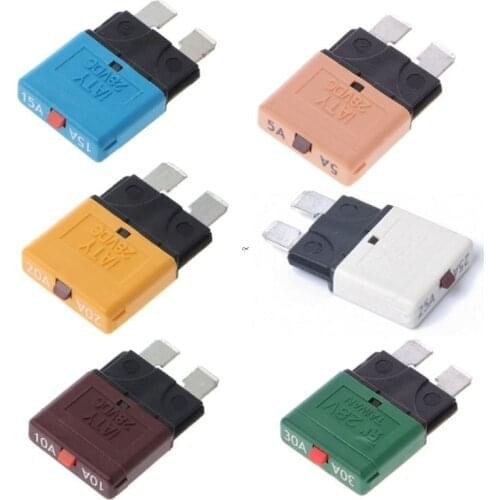 Circuit Breaker Blade Fuse 28V Resettable 5-30A Marine Rally Automotive