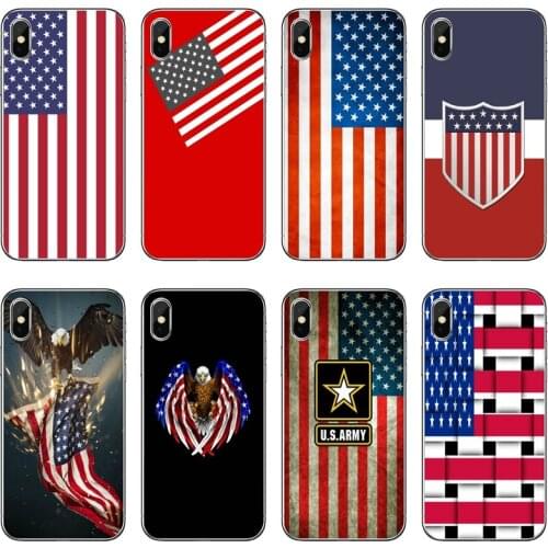 Clear Soft Cases For Sony Xperia Z5 C6 L2 XA1 XA2 XZ1 XZ2 LG G5 G6 G7 Q6 Q7 Q8 Q9 V30 V20 V10 America USA Flag Case