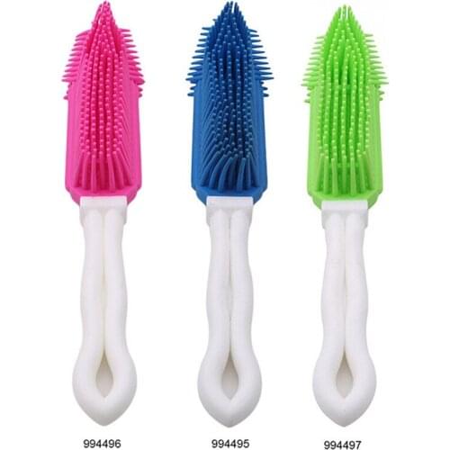 Pet Dog Comb Long Hair Brush Plastic Handle Puppy Cat Massage Bath Brush Multifunction Pet Grooming Tool