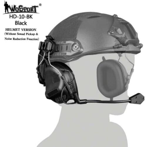 Tactical Airsoft Paintball Communication Headphones Earphone Helmet Headset for Guide Rail