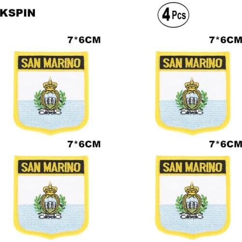 San Marino Shiled Shape flag patches national flag patches for Cothing DIY Decoration