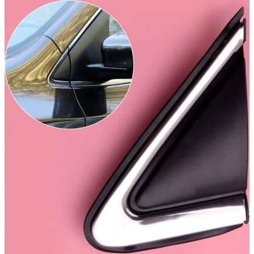 Car Exterior Left Side Rearview Mirror Triangle Plate Trim Fit For Nissan Sentra 2013 2014 2015
