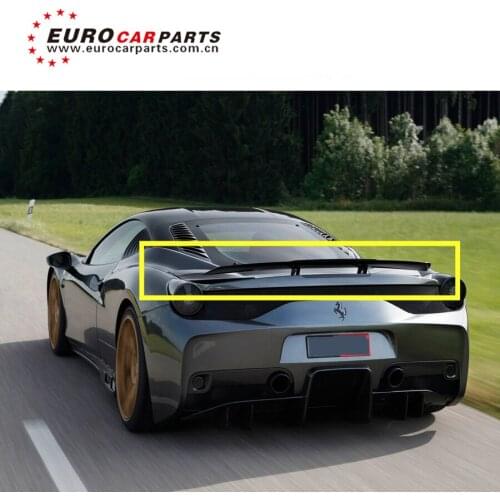 F458 carbon finber rear wing spoiler skirt fit for 458 specia carbon finber rear spoiler bodykit