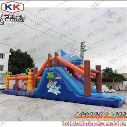 Waterproof Adventure Run Inflatable Obstcale Course 17.5*3.8*5m for Events