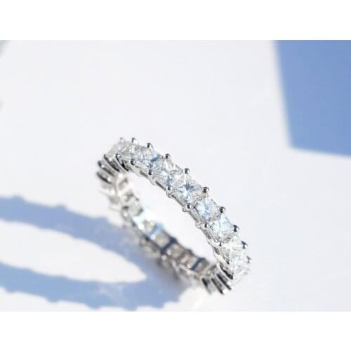 S925 Sterling Silver Ring for Women Diamond Wedding Fine Jewelry for Luxury Christmas Diamond Engagement 925 Silver Rings Women