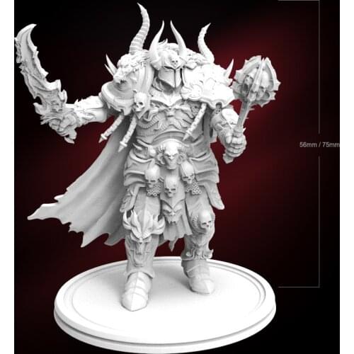 1/24 75mm 1/32 56mm Resin Model Kits Death Knight Unpainted No Color RW-135
