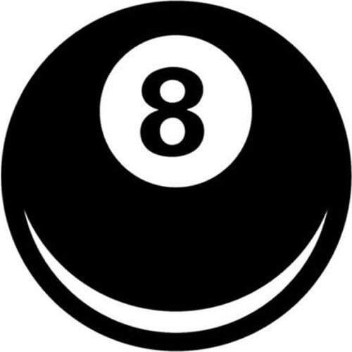 10*10CM 8 Ball Magic 8 Ball Fun Decorative Decals Car Stickers Car Styling Black/Silver C1-0033