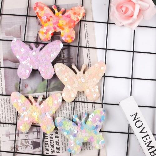 10 Pcs/set Girls Hair Bows Clips for Children Hair 3.5 Inch Rainbow Sparkle Butterfly Hairbow Hairpins Toddler Girls Barrettes