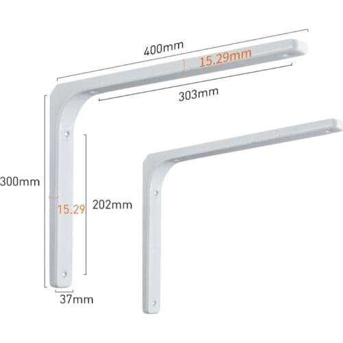 2pcs Metal Shelf Bracket L Shape Thickened Corner Brace Shelf Right Angle for Commodity Furniture Fitting