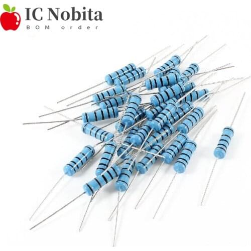 20PCS 2W Metal Film Resistor 1% 0.1R~1M 1R 10R 22R 36R 47R 100R 220R 470R 1K 10K 100K 2.2 4.7 10 22 47 100 220 470 1.1M 10M Ohm