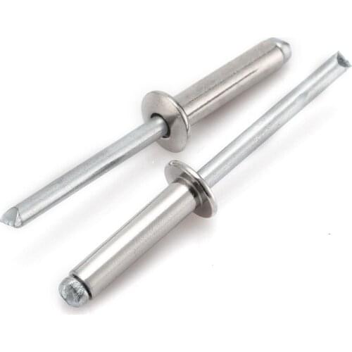 20PCS 304 semi-steel open-type M4*20core pulling rivets Blind Round Head Rivets Nail Decoration Pop Rivets