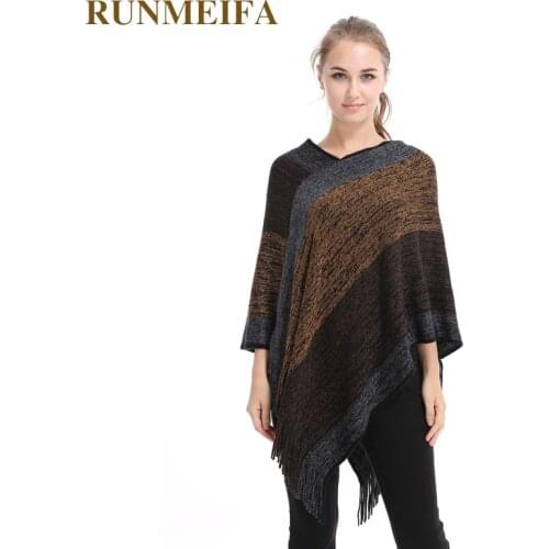 2018 New Fashion Autumn/Winter Warm Poncho For Women Average code Cape Shawls Soft Luxury Brand Cloak Sweater in stock