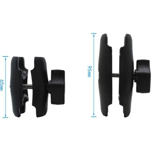 65mm or 95mm Short Long Double Socket Arm for 1 Inch Ball Bases for Gopro Camera Bicycle Motorcycle Phone Holder for Ram Mount
