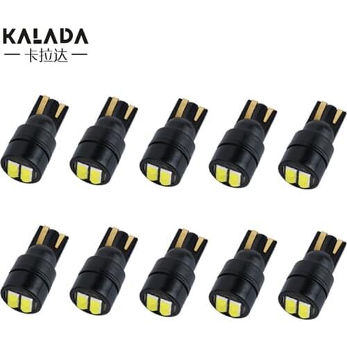 50 Pcs High Brightness Car Led T10 Lamps 3030 4SMD Socket 6000k Dome Lights W5W 194 168 Interior Bulbs Wedge Wholesale 12V White