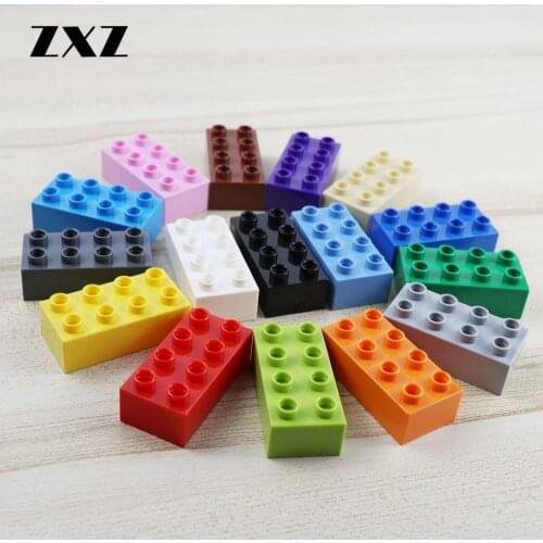 30pcs/lot Big Buidling Blocks Bricks 2 X 4 Educational Toys for Children Kids Gifts Duploed 2 x 4 Blocks Big Particels
