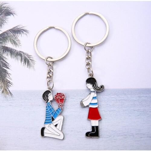 Funny Color Marriage Proposal For Men and Women Couples' KeyChains Lovers Fashion Car Bag Keyring Pendant Valentines Day Gifts