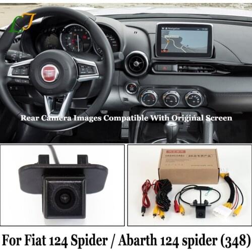 For FIAT Abarth 124 spider 348 2017 2018 2019 2020 2021 Original screen HD Rear Vision Backup Reverse Camera With Connector