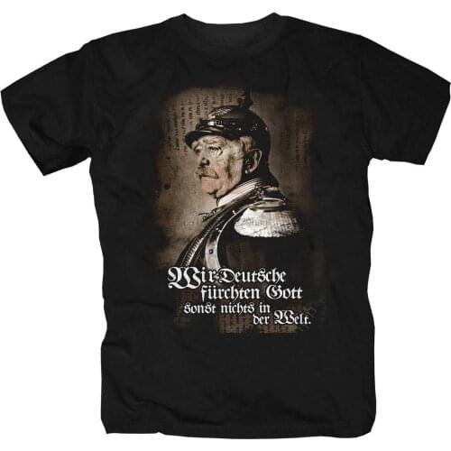 Tees Male Harajuku Top Fitness Clothing Shirt T-shirt Bismarck Politician State Empire Prussia Gloria Fun Motive Cult Tee Shirt