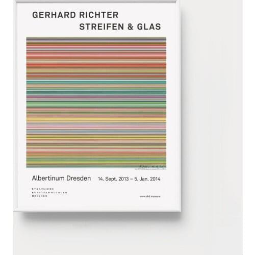 Gerhard Richter Exhibition Poster, Gerhard Richter Art Print, Gerhard Richter Strip Painting, Abstract Wall Art Print