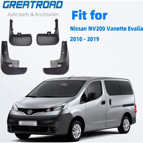 Set Molded MudFlaps For Nissan NV200 Vanette Evalia 2010 - 2019 Mud Flaps Mudguards Splash Guards Fender Dirty Guards Front Rear