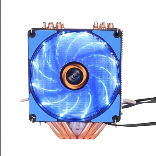 JSFFFL 6 heat-pipes RGB CPU Cooler radiator Cooling 2 Fan For Intel 1155 1156 1366 2011 X79 X99 Motherboard