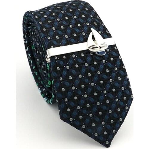 Mens Sailboat Tie Clips Copper Material Blue Color
