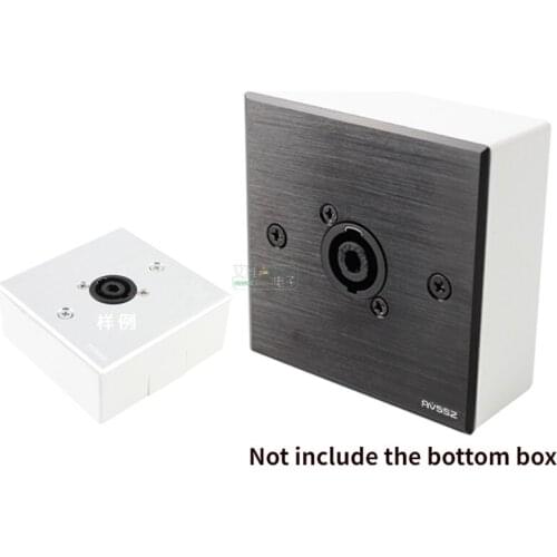 1Pcs aluminum alloy 86 wall panel 1 bit D-type four-core speaker wall plug-in audio socket NEUTRIK NL4MP