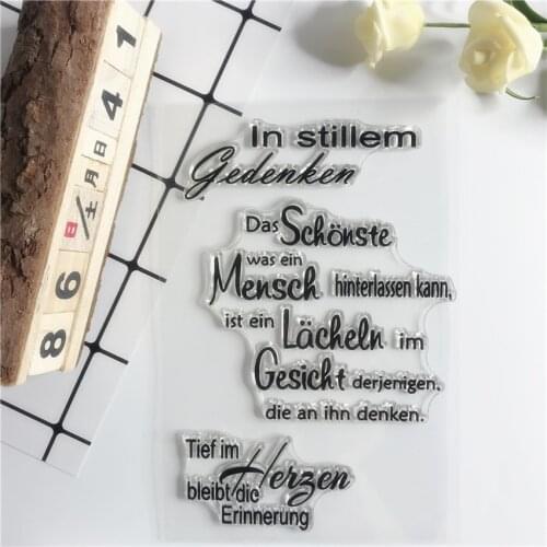 German Clear Stamps Scrapbooking/Sentiment Stamps Fairy Rubber New 2019 Card Making Bullet Journal Text Words Sweet Stamp 721