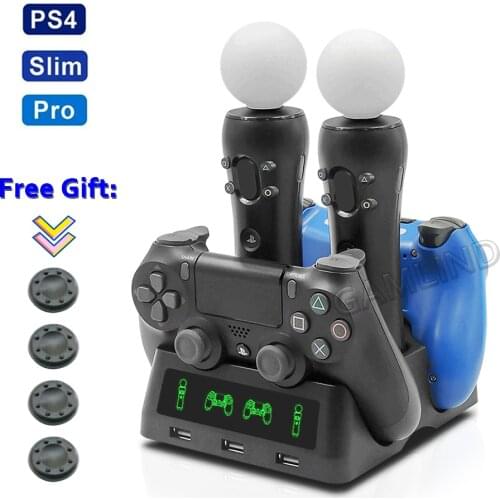 Newest PS4 PS Move VR PSVR Joystick Gamepad Charger Stand Controller Charging Dock for PS VR Move PS 4 Games Accessories