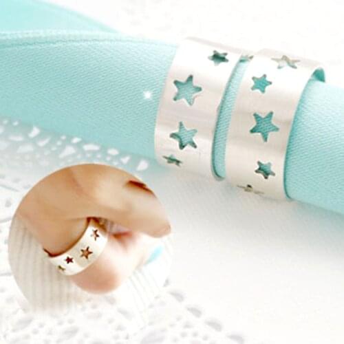 New Trendy Personality Punk Star Rings For Women Lady Resizable Size Rings Party Jewelry Charm Gifts 2021