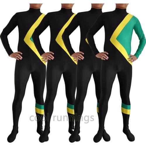 Wholesale Kid Adult Fancy dress Party Cool Runnings Jamaican Bobsled Team Skin Costume Halloween Party
