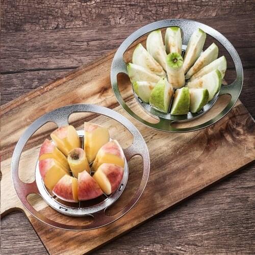 Stainless Steel Fruit Apple slicer Cutter Pear Fruit Divider Tool Kitchen Easy Cut Slicer Cutter Divider Eco-Friendly Easy Clean