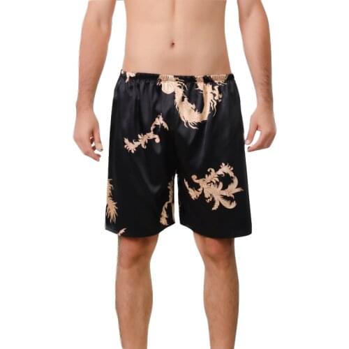 New Simulation Silk Pajamas Large Size Beach Pants MenS Shorts Summer Breathable Quick-Drying Casual Loose Shorts Пижам