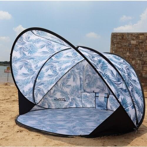 Double Person Maple Leaf Beach Tent Sun Shade Automatic Outdoor Quick Opening Foldable Fishing Super Light Single Layer Tent