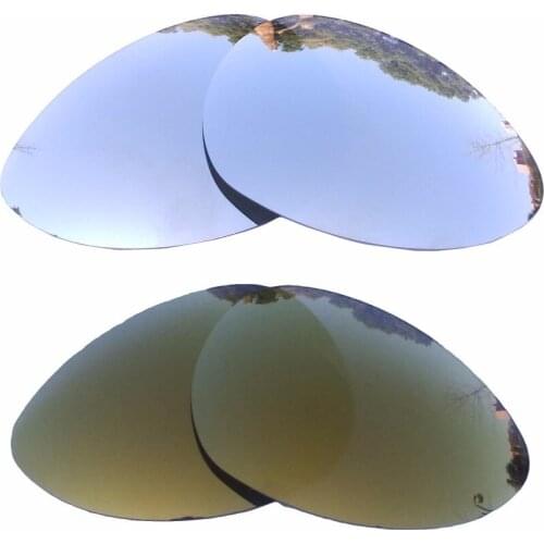 Silver Mirrored & Bronze Gold Mirrored Polarized Replacement Lenses for Crosshair S Frame 100% UVA & UVB