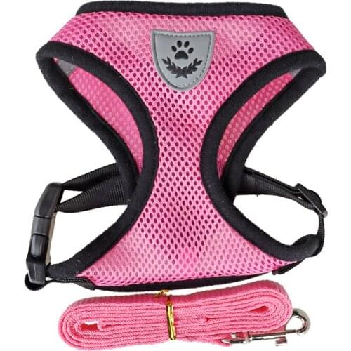 Mesh Pet Harness Leash Breathable Kitten Cats Harnesses Small Dog Puppy Harness For French Bulldog Chihuahua Pug Dog Accessories