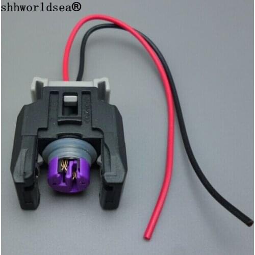 Shhworldsea 1/2/5/10/100pcs 2 Pin Auto fuel injector spray nozzle oil atomizer Car Electrical