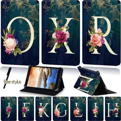 Universal Tablet Case for Lenovo Tab 8 /Tab A7-30/Tab A7-50/Tab A8-50 /Tab S8-50 /Yoga Book /Tab 4 Initial Letter Pattern Series