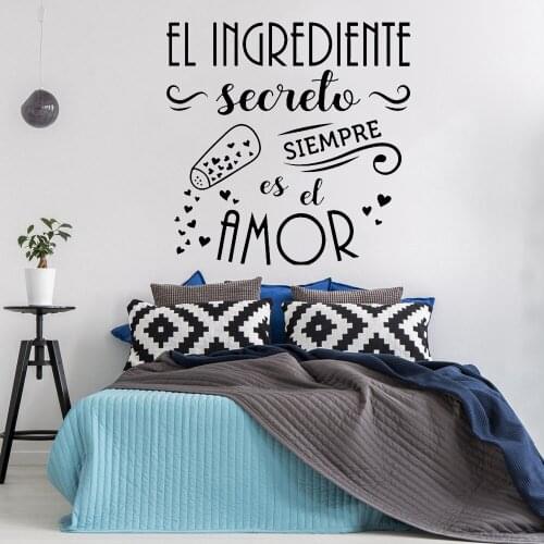 Family Secret Love Heart Quotes Spanish Quotes Secret Ingredients Are Always Kitchen Kids Room Vinyl Wall Stickers
