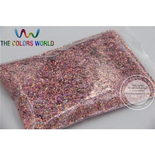 1.0MM Laser Dark Pink Color Glitter Powder for nail decoration UV gels and other