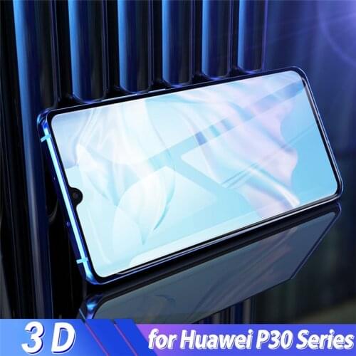 3D Curved Tempered Glass On For Huawei P30 Pro Screen Protective Glass on huawey p30 lite light p 30 lait p30pro p30lite Glass