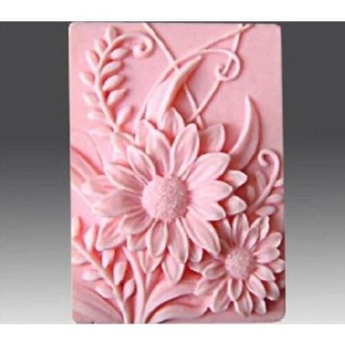 3D Sunflower Silicone Mold DIY Soap Mould Homemade Soaps Making DIY Candle Moulds Wedding Cake Decorating Tools