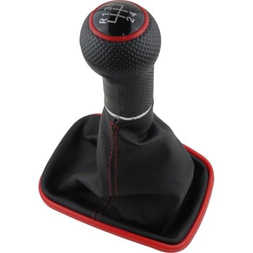5 / 6 Speed Chrome Car Styling Gear Shift Knob Gaitor Boot For Volkswagen VW BORA GOlf MK4 / 4 IV / JETTA GTI 1999-2005