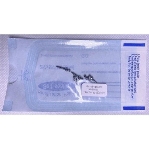 5Pis/Pack φ1.6*8mm TC4 Dental Orthodontic Self-Drilling Titanium Alloy Micro Implants Mini Screws