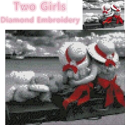 Diy diamond embroidery girls 5D diamond mosaic painting modern Scenery cross stitch rhinestone painting Embroidery Pen Tools