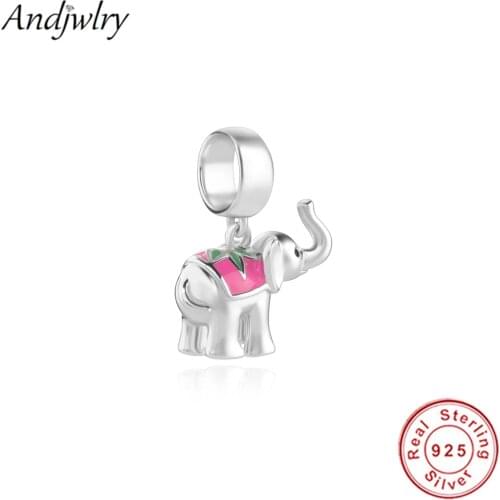 Authentic 925 Sliver Animal Elephant Dangle Charm Fit Original Pandora Charms Bracelet Silver 925 DIY Jewelry Berloque